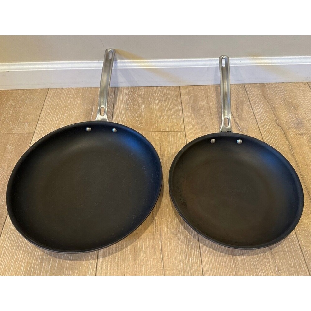 VIKING Hard Anodized Nonstick Aluminum Fry Frying Pan Skillet 12" 10" Lot Black